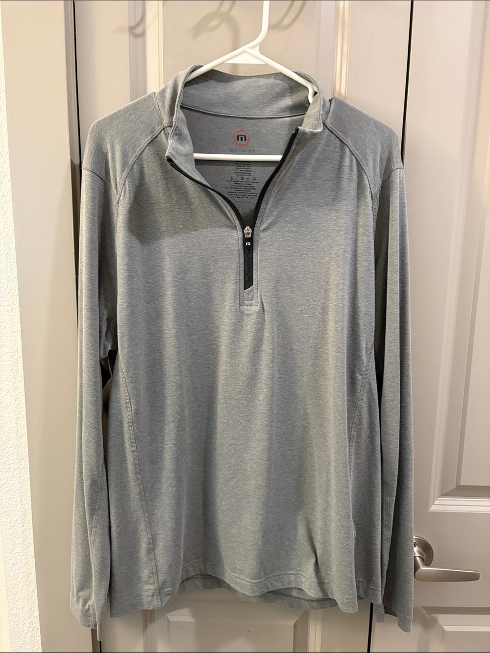 Travis Mathew Gray Full-Zip Performance Pullover